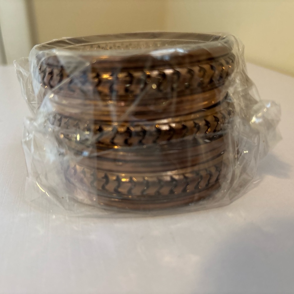 Set of Gold and Black Bangles